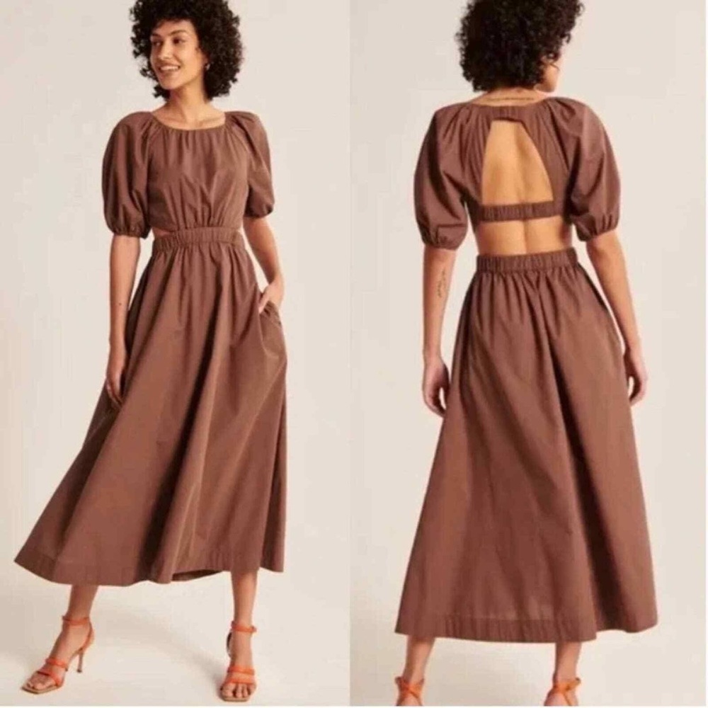 ✨NWOT A&F High neck open back midi dress (backless)
